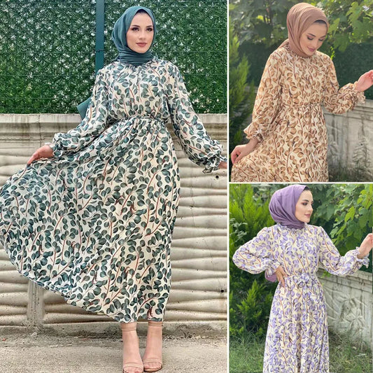 Summer Muslim Muslim Woman Dress Chiffon Dubai Abaya Ramadan African Elegant Dresses for Women Abayas Kaftans Turkey Modest