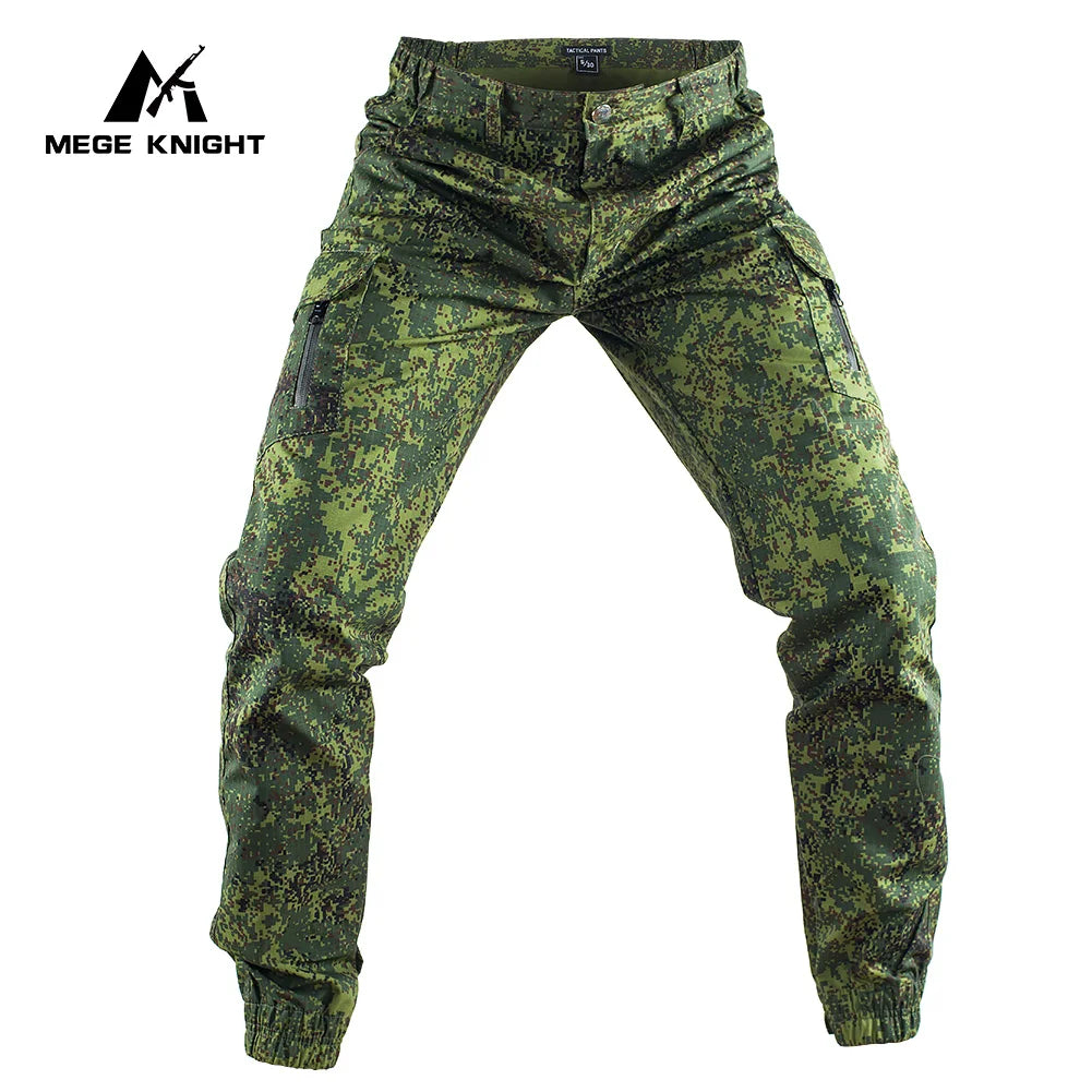 Mege Tactical Camouflage Joggers Outdoor Ripstop Cargo Pants Working Clothing Hiking Trousers Men's Streetwear