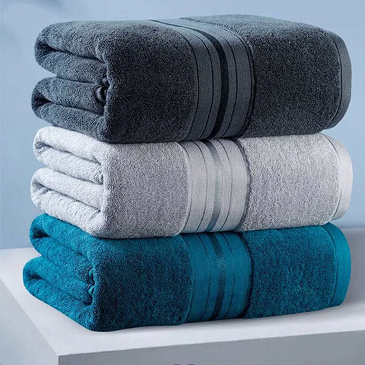 100% cotton towel absorbent adult bath towel pure color soft absorbent and quick-drying super soft towel