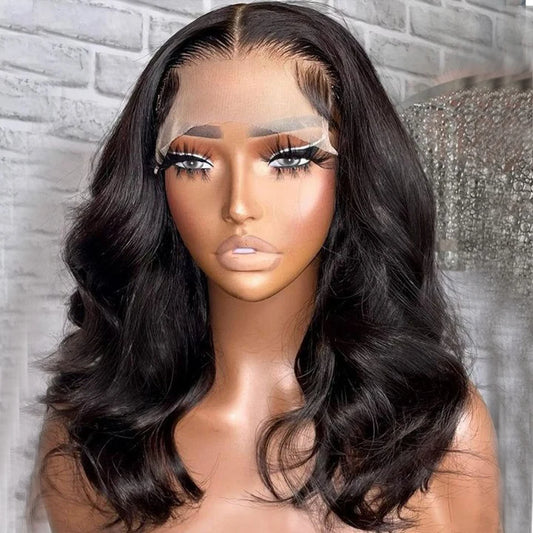 180% Density Body Wave Human Hair For Black Women 4x4 Body Wave Lace Wigs Brazilian Body Wave Lace Front Wigs On Sale Bling Hair