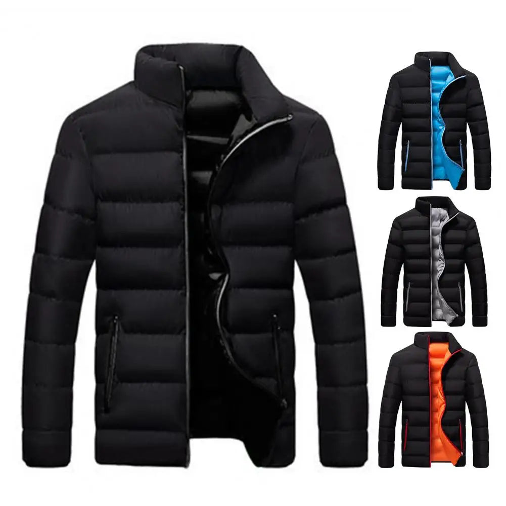 2023 Winter Men's Padded Jacket Middle-aged And Young Large Size Light And Thin Short Padded Jacket Warm Coat