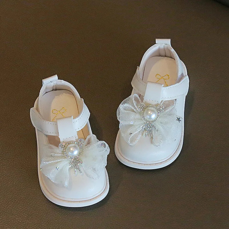 Zapatos Niña Soft Soled Baby Walking Shoes Autumn Girl Princess Shoe Bow Leather Shoes Girl Single Shoe Baby Shoe Туфли Лолита